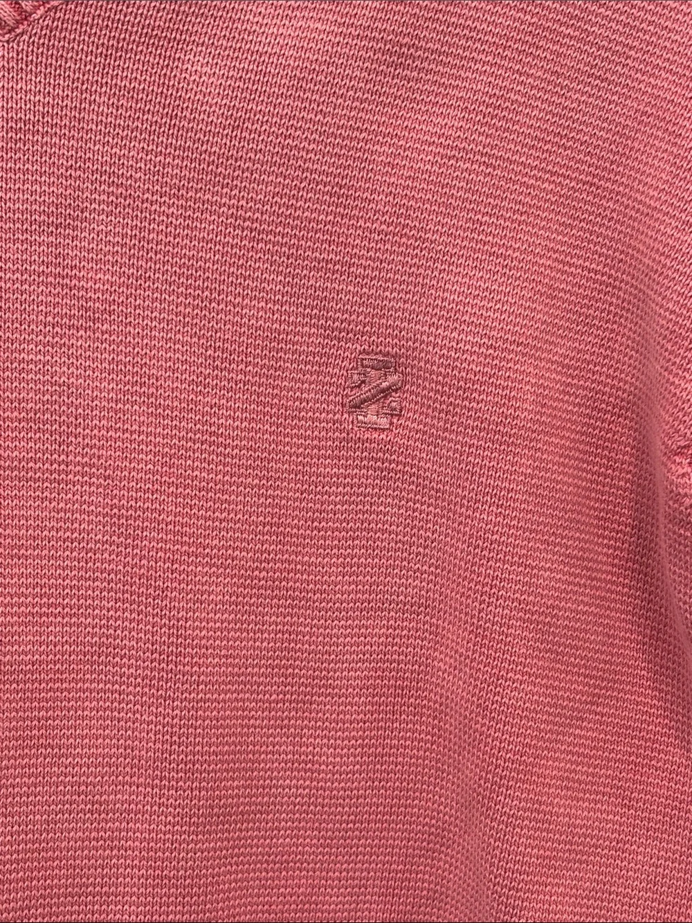 Izod Men's 100% Cotton V-Neck Sweater in Dusty Rose Pink Size Medium
